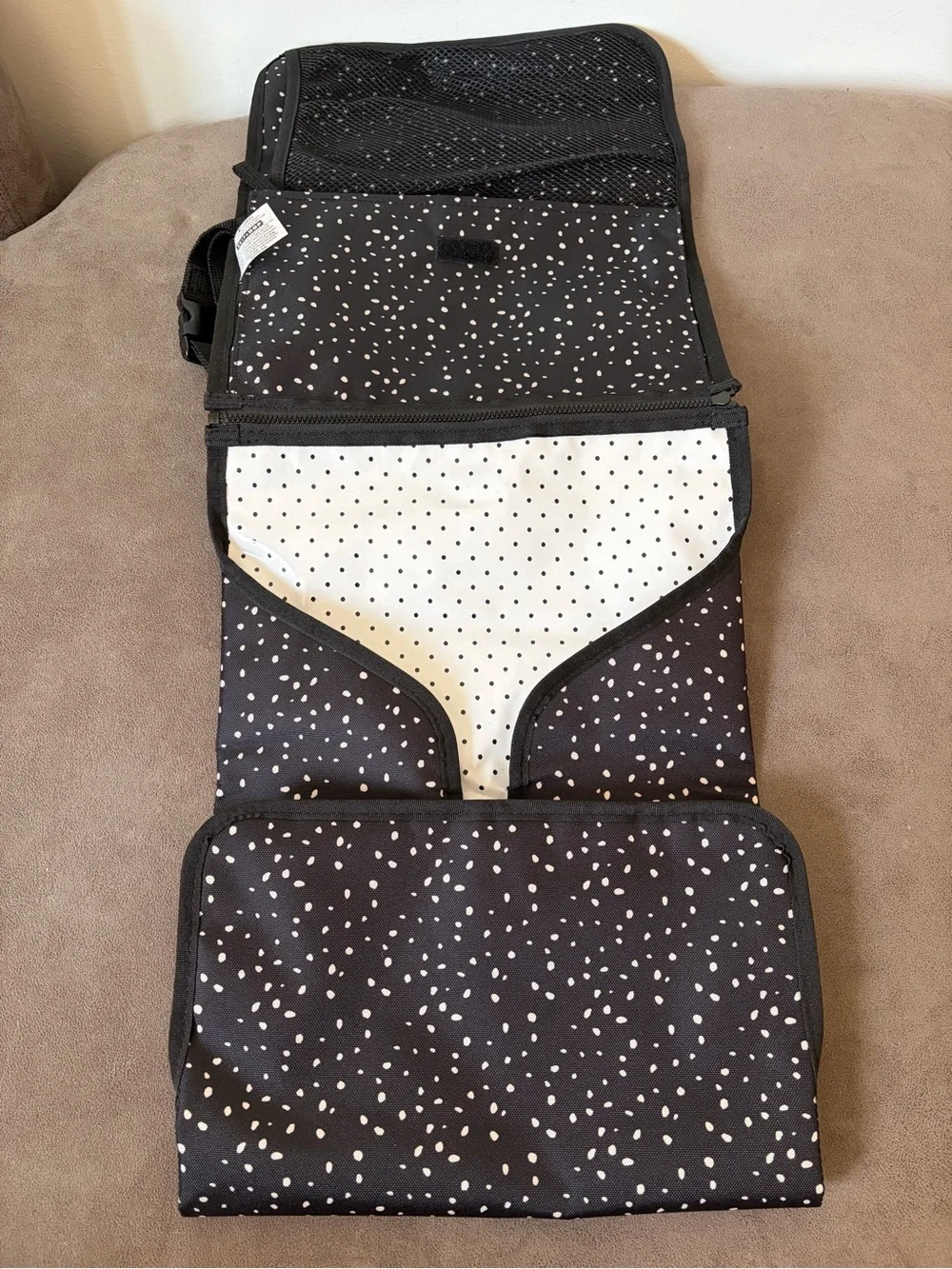 Skip Hop Black & White Speckled Toiletry Bag